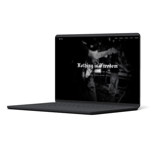 Creative media production website by CodexCon for Nothing is Freedom